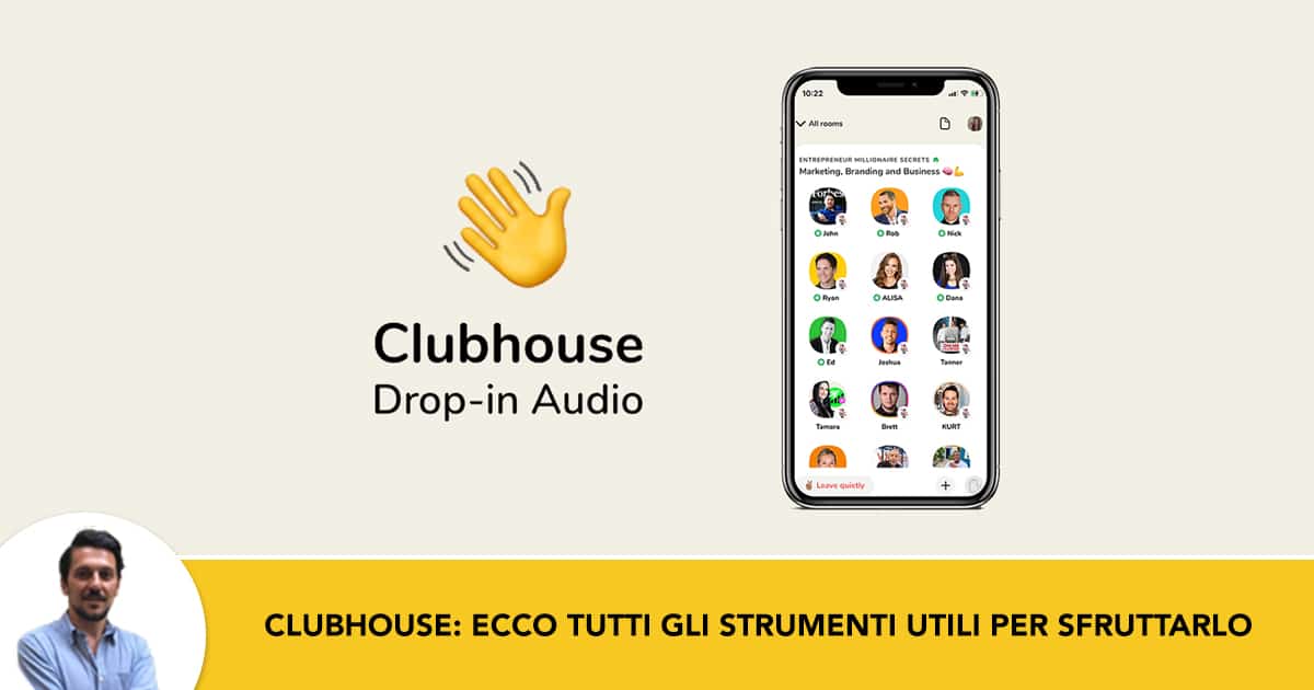 Clubhouse- Ecco tutti gli Strumenti utili per potenziare foto profilo, biografia, eventi e link