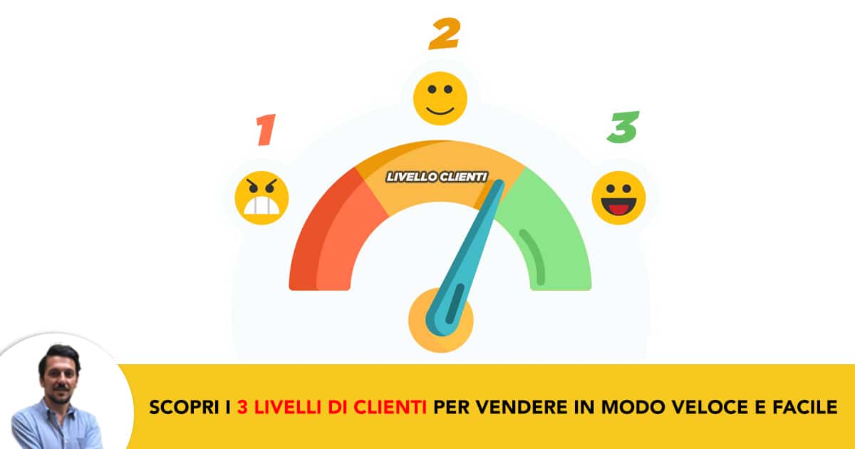 I 3 Livelli di Clienti che devi conoscere se vuoi vendere in modo veloce e facile